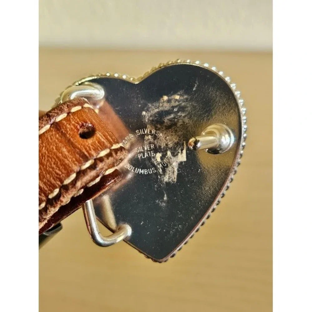 Montana Silversmiths Heart Buckle Brown Women Leather Western Belt